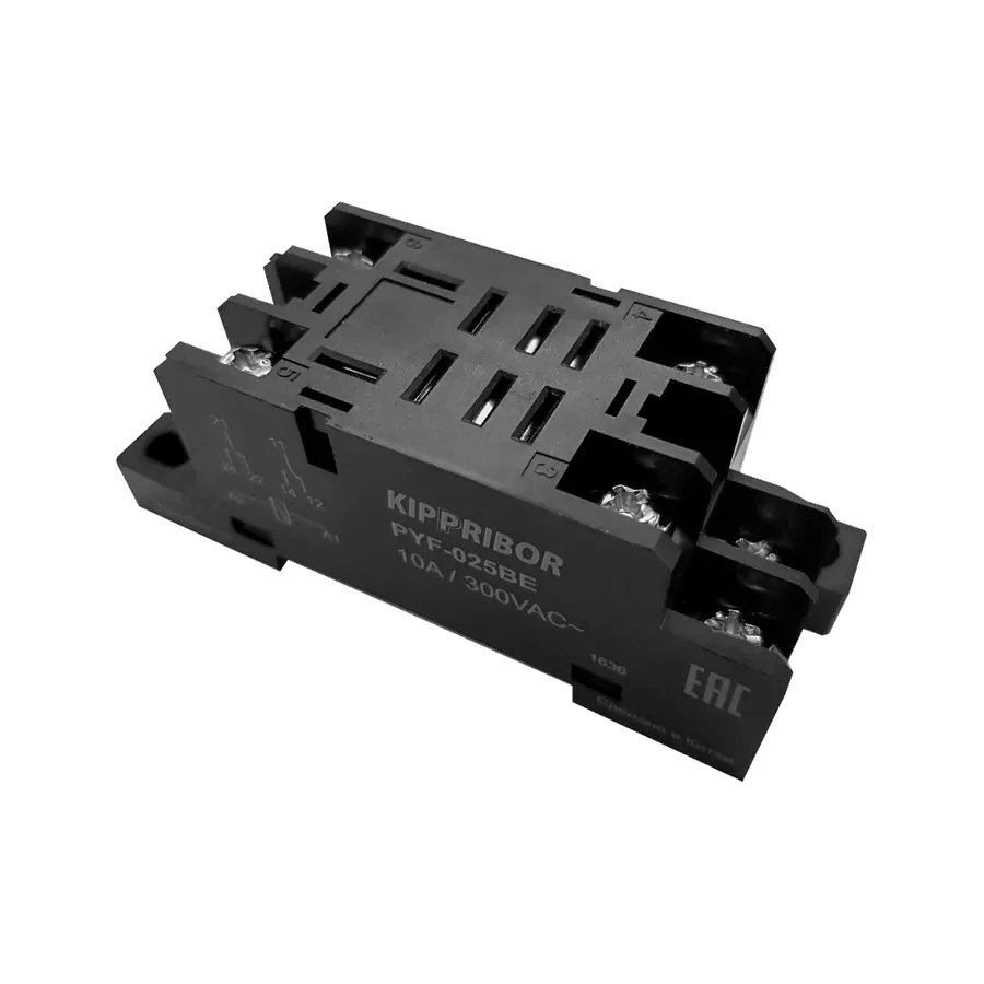 Монтажные колодки KIPPRIBOR PYF-025BE и PYF-045BE (для 2- и 4-контактных промежуточных реле серии REP)