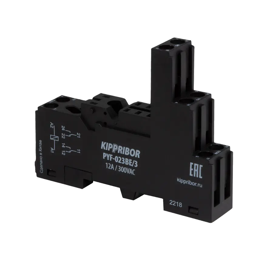 Монтажные колодки KIPPRIBOR PYF-023BE (для 2-контактных промежуточных реле серии MPR)