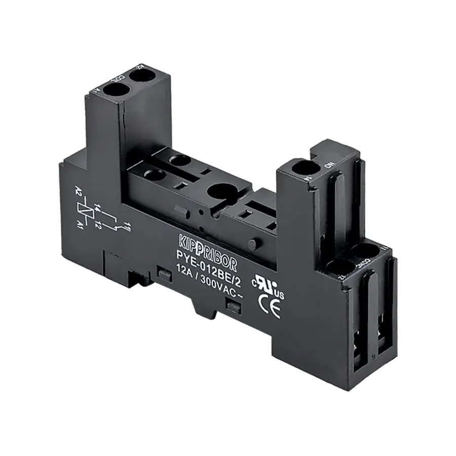 Монтажные колодки KIPPRIBOR PYF-012BE, PYF-022BE, PYF-112BE, PYF-122BE (для 1- и 2-контактных промежуточных реле серии MR)
