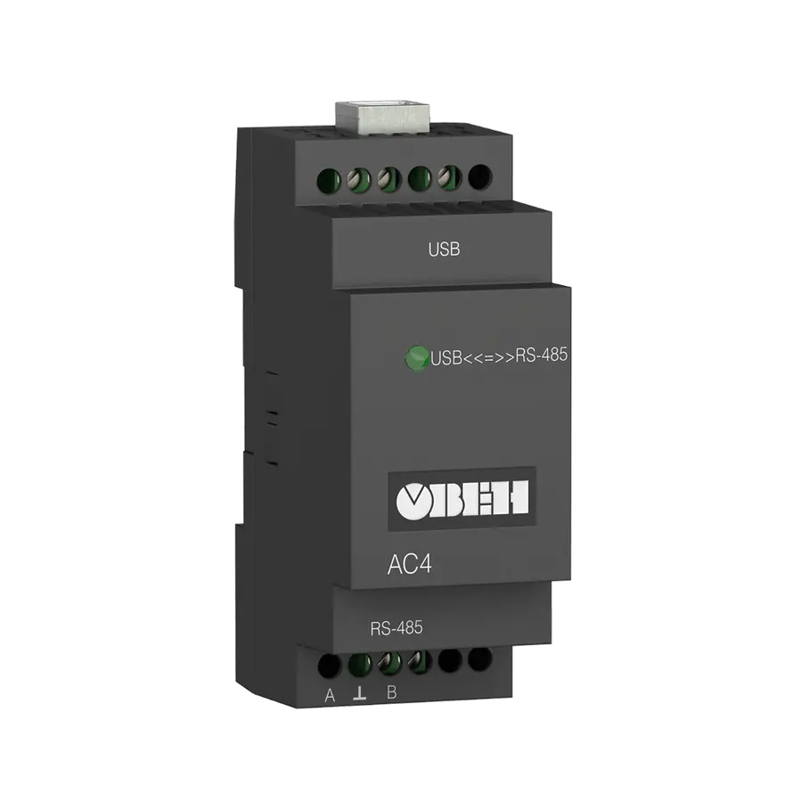 АС4 преобразователь интерфейсов RS-485 <-> USB c гальванической изоляцией